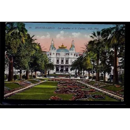 Monaco - Monte-Carlo - les jardins et le casino - Non voyage - Dos divise Acheter En Ligne