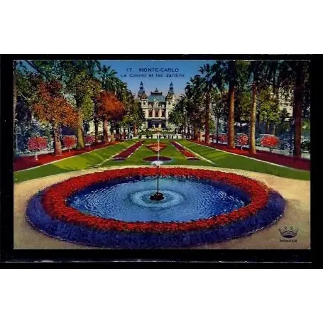 Nouvel Arrivage Monaco - Monte-Carlo - les jardins et le casino - Non voyage - Dos divise