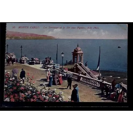 Monaco - Monte-Carlo - les terrasses et le tir aux pigeons - Non voyage - Remise