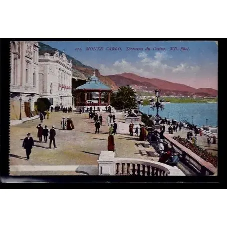 Monaco - Monte-Carlo - Terrasses du casino - Non voyage - Dos divise Nouveauté