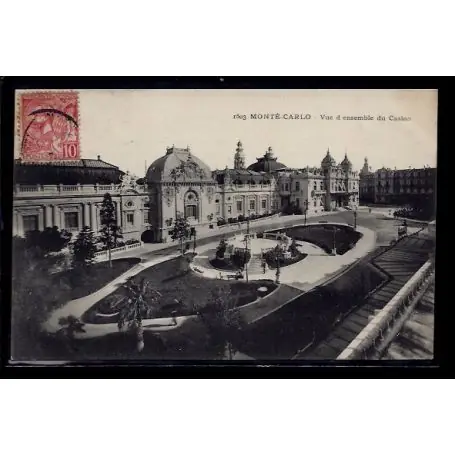 Monaco - Monte-Carlo - Vue d' ensemble du casino - Voyage - Dos divise Marque
