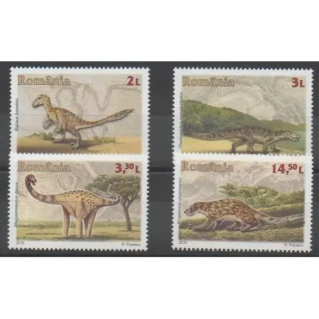 Meilleure Vente Roumanie - 2016 - No 5974/5977 - Animaux préhistoriques