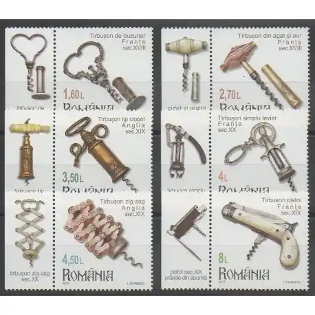 Marque Roumanie - 2017 - No 6127/6132 - Artisanat