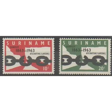 Offre Limitée Surinam - 1963 - No 383/384 - Droits de l'Homme