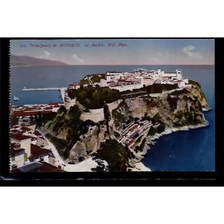 Principaute de Monaco - le rocher - Non voyage - Dos divise Certifié