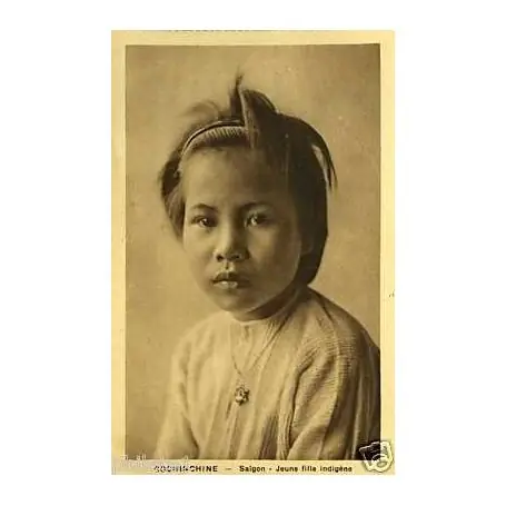 Cochinchine - Saigon - Jeune fille indigene Livraison Express