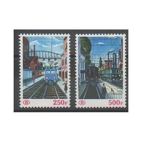 Prix Cassé Belgique - 1985 - No CP459/CP460 - Chemins de fer