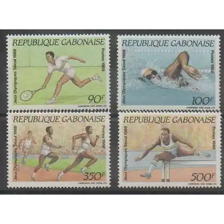 Jusqu’à Épuisement Des Stocks Gabon - 1988 - No 650/653 - Jeux Olympiques d'été