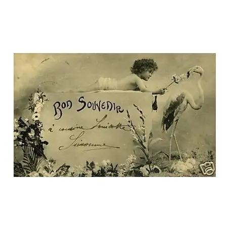 Top Vente Bergeret - Bon Souvenir - Enfant et Flamand rose