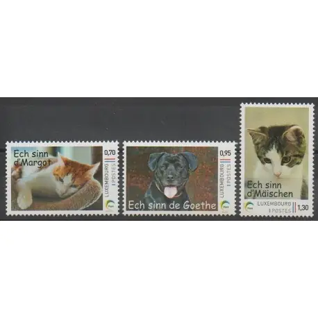 Luxembourg - 2016 - No 2036/2038 - Chiens - Chats Prix Promo