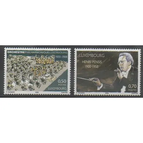 Haute Qualité Luxembourg - 2008 - No 1723/1724 - Musique