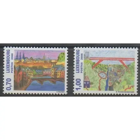 Usine Directe Luxembourg - 2008 - No 1739/1740 - Dessins d'enfants