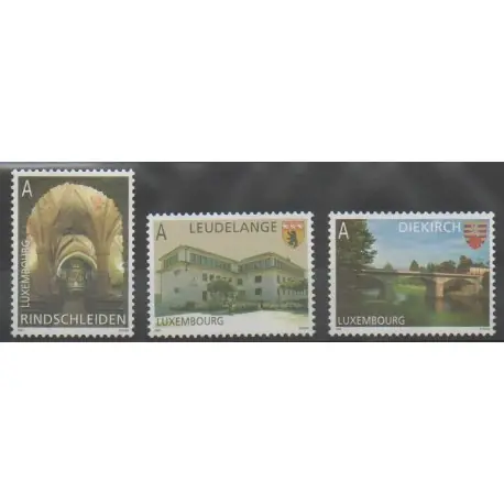 Petit Prix Luxembourg - 2008 - No 1728/1730 - Monuments - Ponts