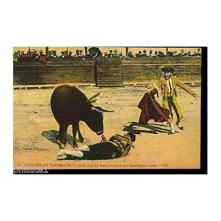 Nouvel Arrivage Courses de Taureaux - Chute du banderillero