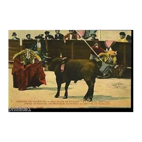 Original Courses de Taureaux - Chute du picador