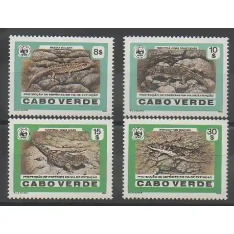 Cap-Vert - 1986 - No 493/496 - Reptiles Bon Marché