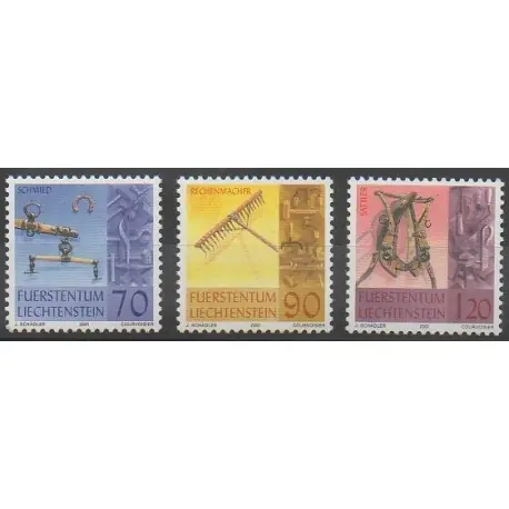 Liechtenstein - 2001 - No 1219/1221 - Artisanat ou métiers Super Prix