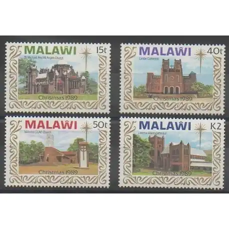 Garantie Incluse Malawi - 1989 - No 549/552 - Noël - Églises