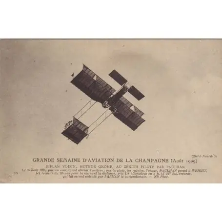Biplan Voisin pilote par Paulhan Achat Immédiat