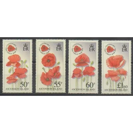 Ascension - 2014 - No 1121/1124 - Première Guerre Mondiale Bon Plan