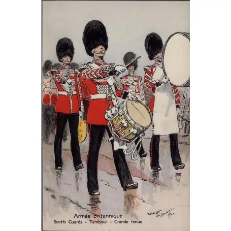 Promotion Armee Britannique - Tambour - Scotts Guards - Grande tenue Illustree par Mauri