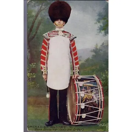 Bass Drummer du Grenadier Guards Carte n'ayant pas voyage Haute Qualité