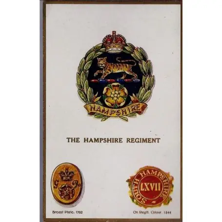 Insigne de regiment - The Hampshire regiment Carte n'ayant pas voyage Achetez Aujourd’hui