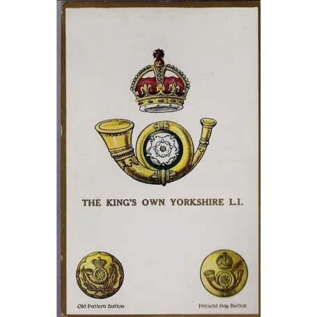Insigne de regiment - The King's own Yorkshire L.I. Carte n'ayant pas voyage Exclusif