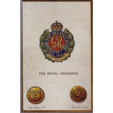 Original Insigne de regiment - The Royal Engineers Carte n'ayant pas voyage