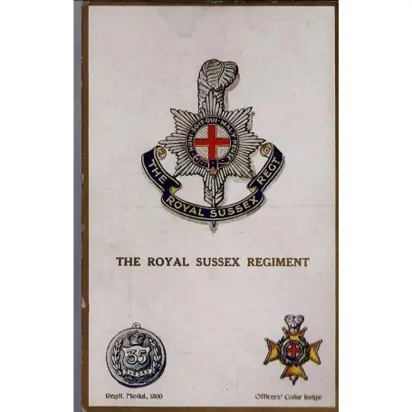 Réduction Insigne de regiment - The Royal Sussex Regiment Carte n'ayant pas voyage