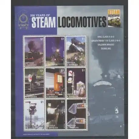 Offre Limitée Antigua et Barbuda - 2004 - No 3493/3501 - Chemins de fer