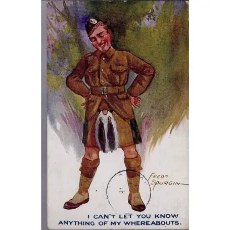 Marque Militaire Anglais par Fred Spurgin I can't let you know anything of my whereab