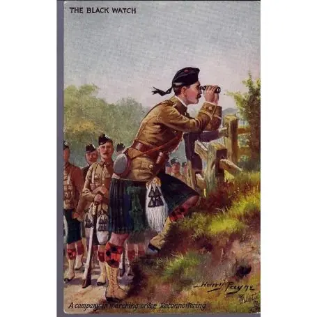Vente Flash The black Watch - A company in marching order Illustree par Harry Payne - Cart