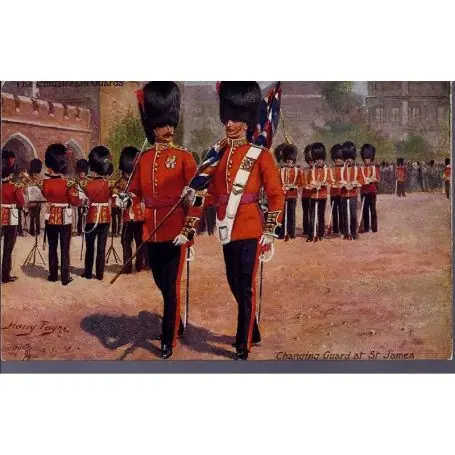 Exclusif The Coldstream Guards - Changing Guard at St James Illustree par Harry Payne -