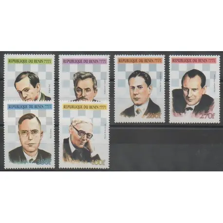 Certifié Bénin - 1999 - No M1145/1150 - Échecs