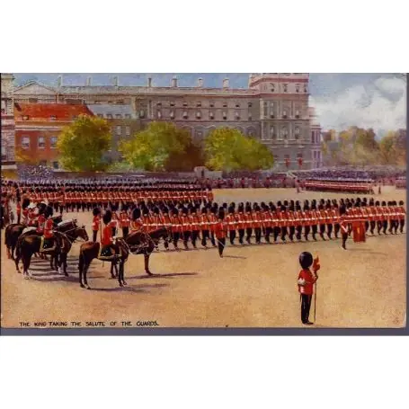 Réduction The King taking the salute of the guards Carte n'ayant pas voyage