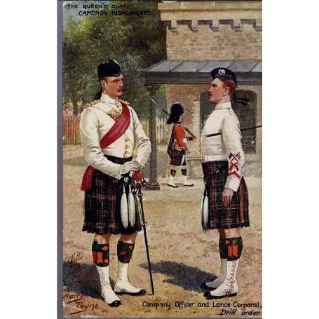 The Queen's own Cameron Highlanders - Company Officer and Lance Caporal in Dri Gros Lot