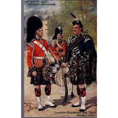 Solde The Queen's own Cameron Highlanders - Drummer Bandsman Piper Illustree par Har