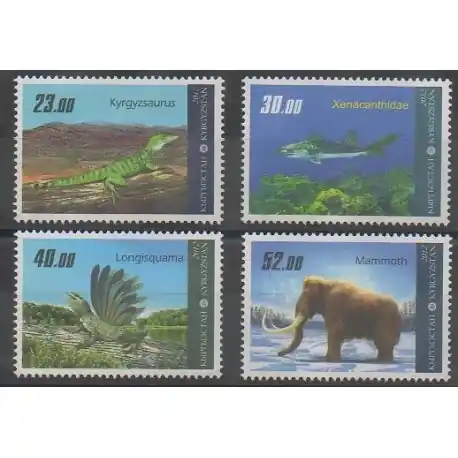 Vente Directe Kirghizistan - 2012 - No 602/605 - Animaux préhistoriques