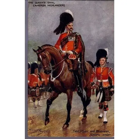 The Queen's own Cameron Highlanders - Field Officer and Drummer Illustree par Bon Marché