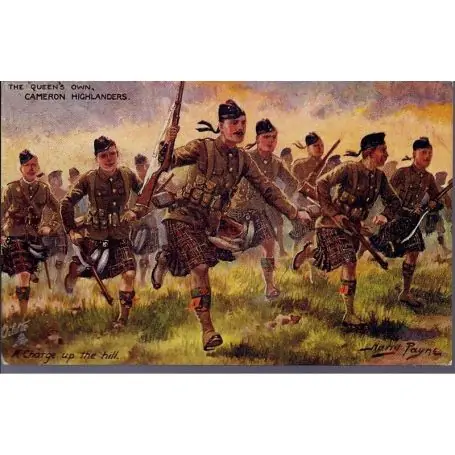 The Queen's own camron Highlanders - A charge up the Hill Illustree par Harry Prix Bas