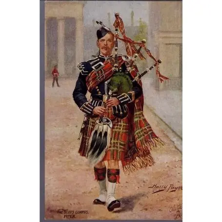 Haute Qualité The Scots Guards - Piper Illustree par Harry Payne - Carte n'ayant pas voyage