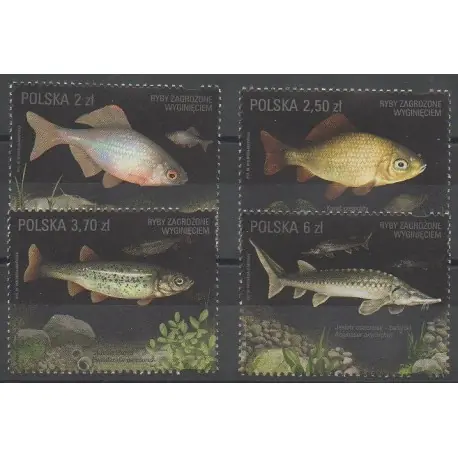 Affaire À Saisir Pologne - 2016 - No 4492/4495 - Animaux marins - Espèces menacées - WWF