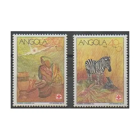 Angola - 1991 - No 836/837 - Santé ou Croix-Rouge Livraison Express