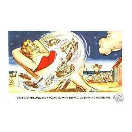 A la plage - C'est merveilleux les vacances,mais helas Jusqu’à Épuisement Des Stocks