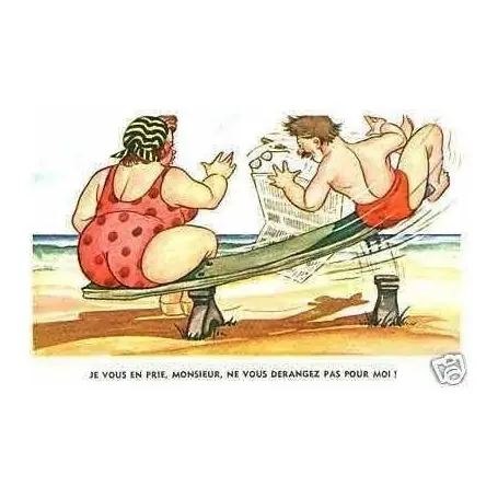 A la plage - Je vous en prie Monsieur , ne vous... Prix Choc