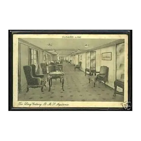 Cunard Line - The long gallery - HMS Aquitania Acheter Direct