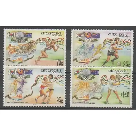 Aitutaki - 1988 - No 468/471 - Jeux Olympiques d'été Achat Immédiat
