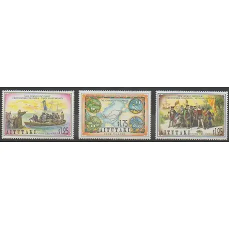 Prix Promo Aitutaki - 1992 - No 524/526 - Christophe Colomb