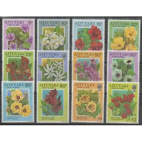 Aitutaki - 1994 - No 538/549 - Fleurs Vente Directe